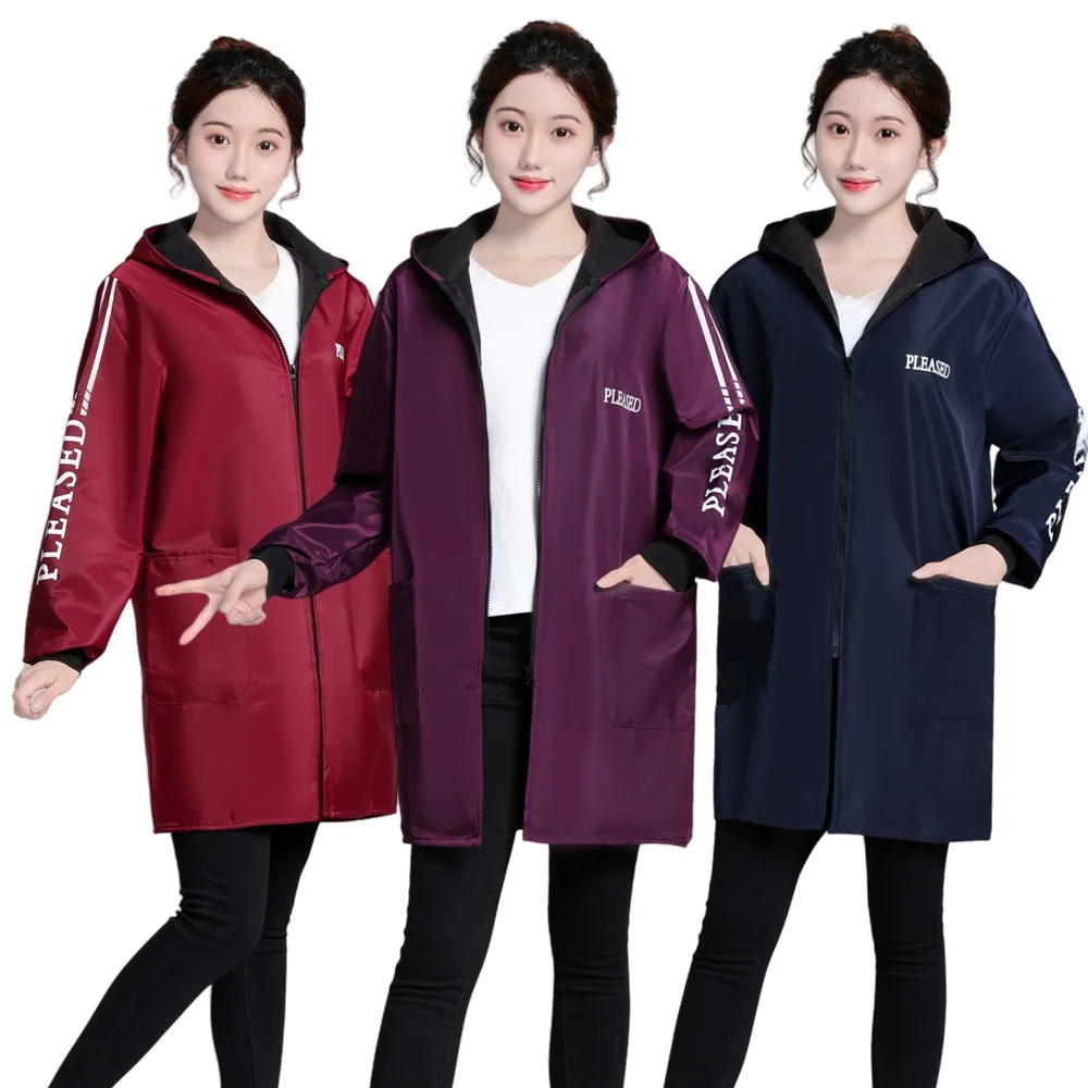 

Новый модный фартук Thiened Fce Long Sve, рабочая одежда для мужчин и женщин, теплая и водонепроницаемая, идеально подходит для осени и зимы