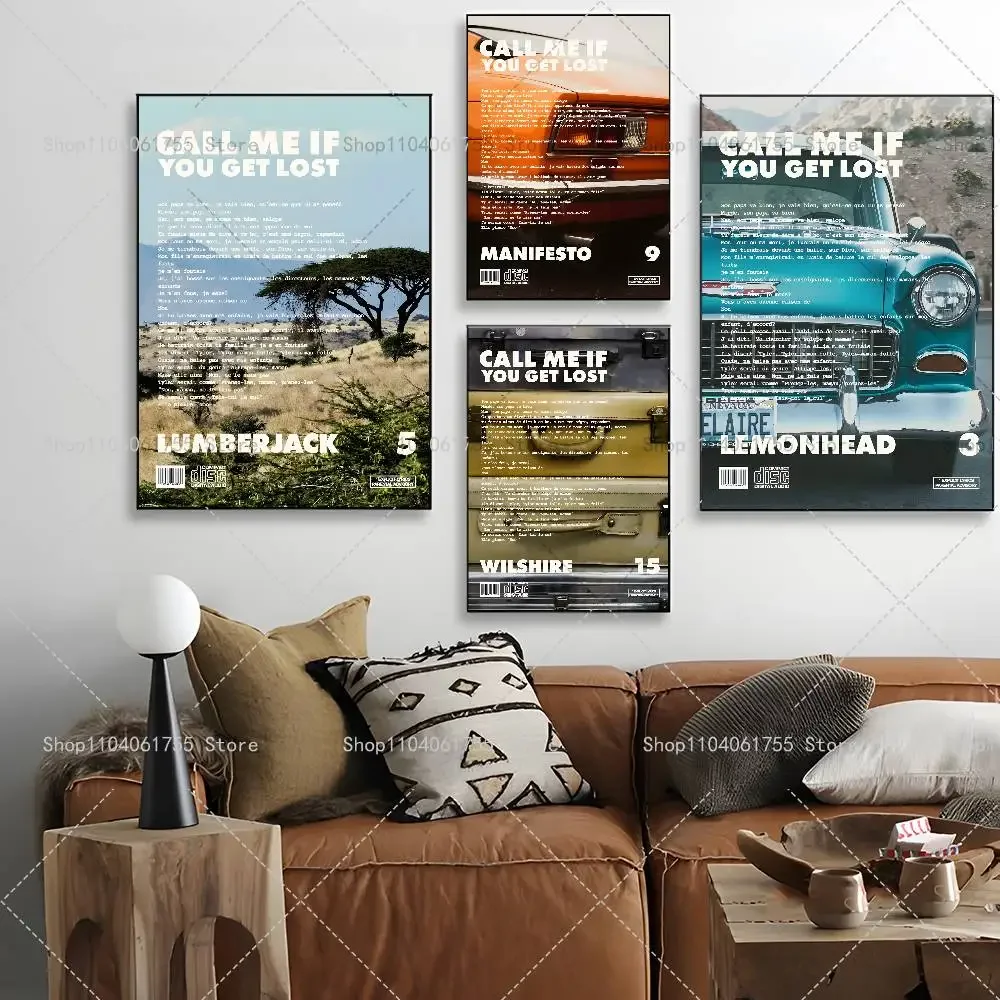 Call Me If You Get Lost Tyler The Creator Music Album Poster Self-adhesive Art Waterproof Paper Stickerr Room Wall Decor view 3