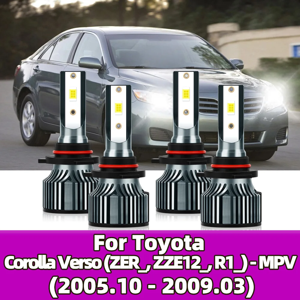 20000LM LED Bulbs Headlight 200W CSP Car Auto Diode Lamps For Toyota Corolla Verso (ZER_, ZZE12_, R1_) - MPV 2006 2007 2008 2009