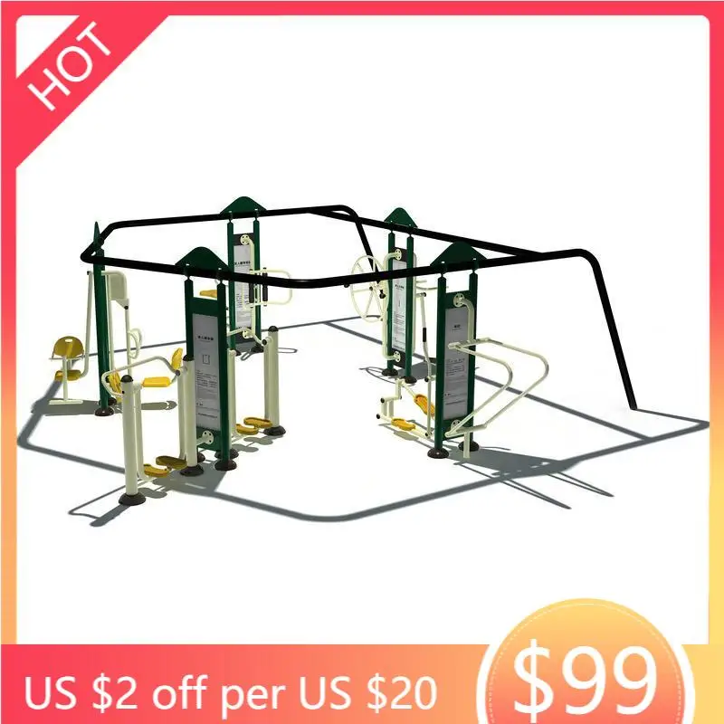 Outdoor Community Combo Fitness Equipment Stainless Steel for Adults