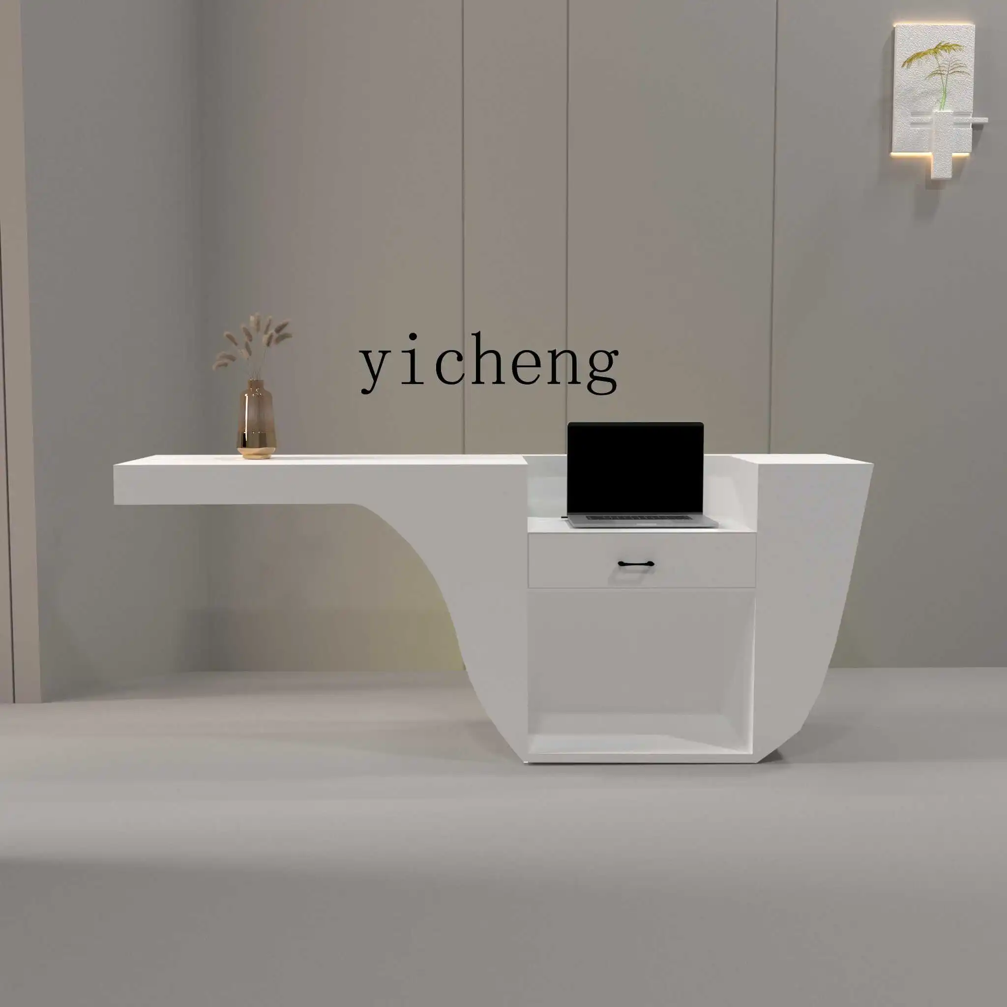 

HYS checkout page store small beauty salon counter simple modern special-shaped company