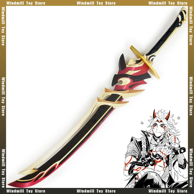

110cm Redhorn Stonethresher Arataki Itto Genshin Impact Game Peripherals Weapon Model Bamboo Sword Cosplay Prop Craft Collection