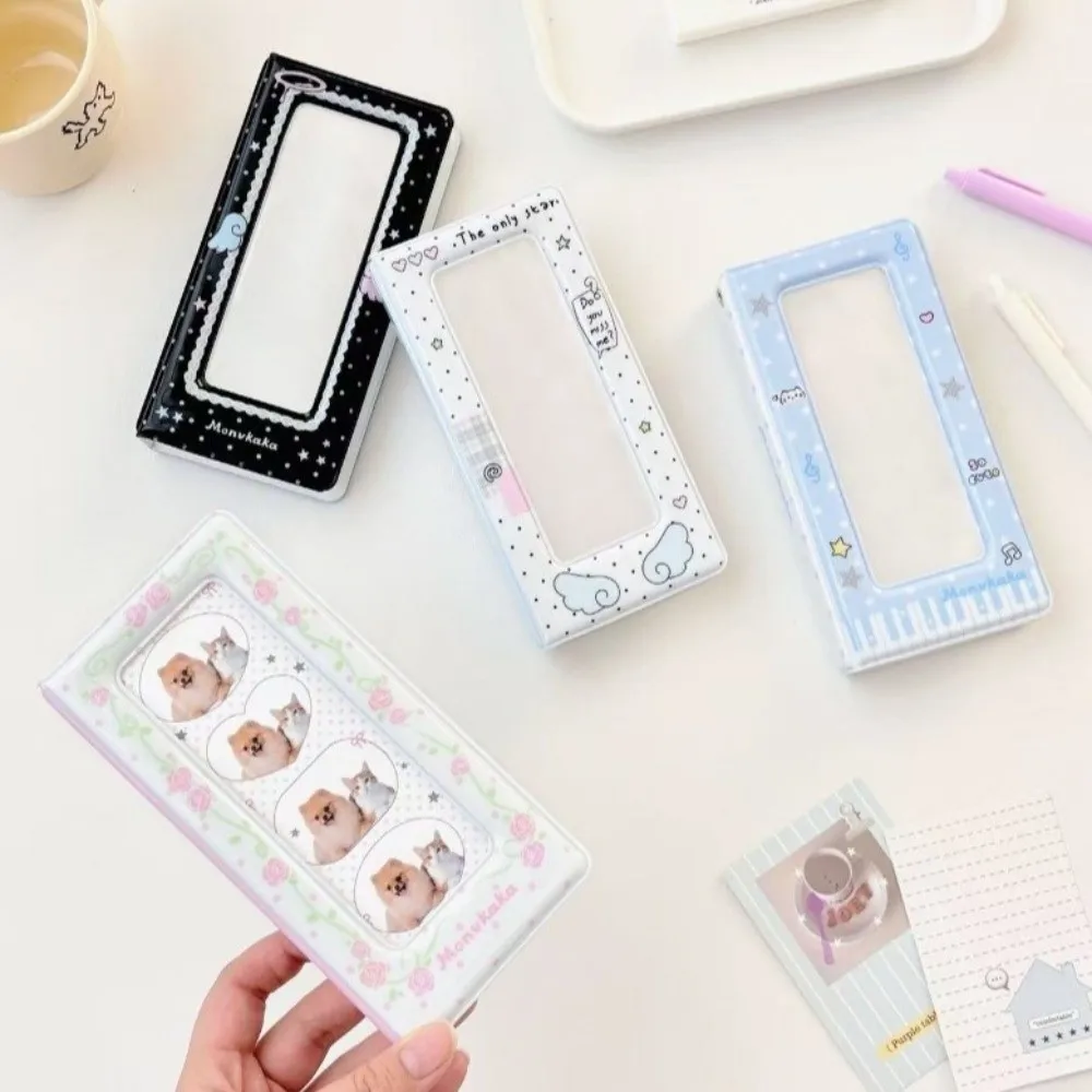 Kawaii Polka Dot 4-Cut Photo Card Binder Portable Collectible Four-cut Photo Album Photocard Holder Kpop Idol