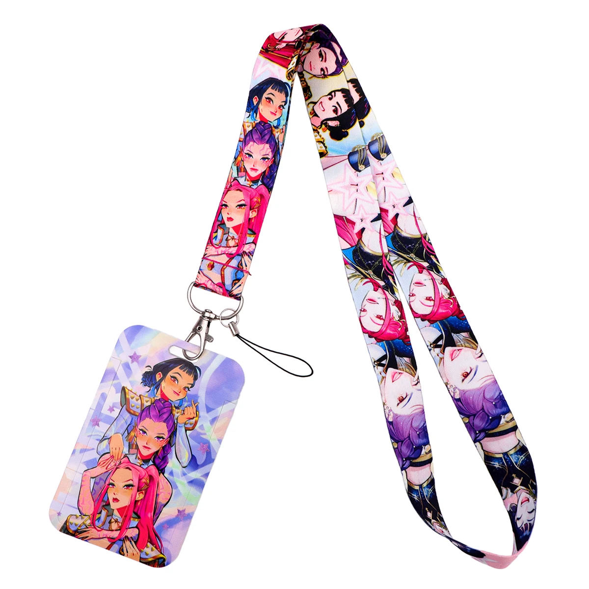 

Cool Anime Pop Girls Lanyard For Keys ID Credit Bank Card Cover Badge Holder Phone Charm Women Key Lanyard Keychain Accessories