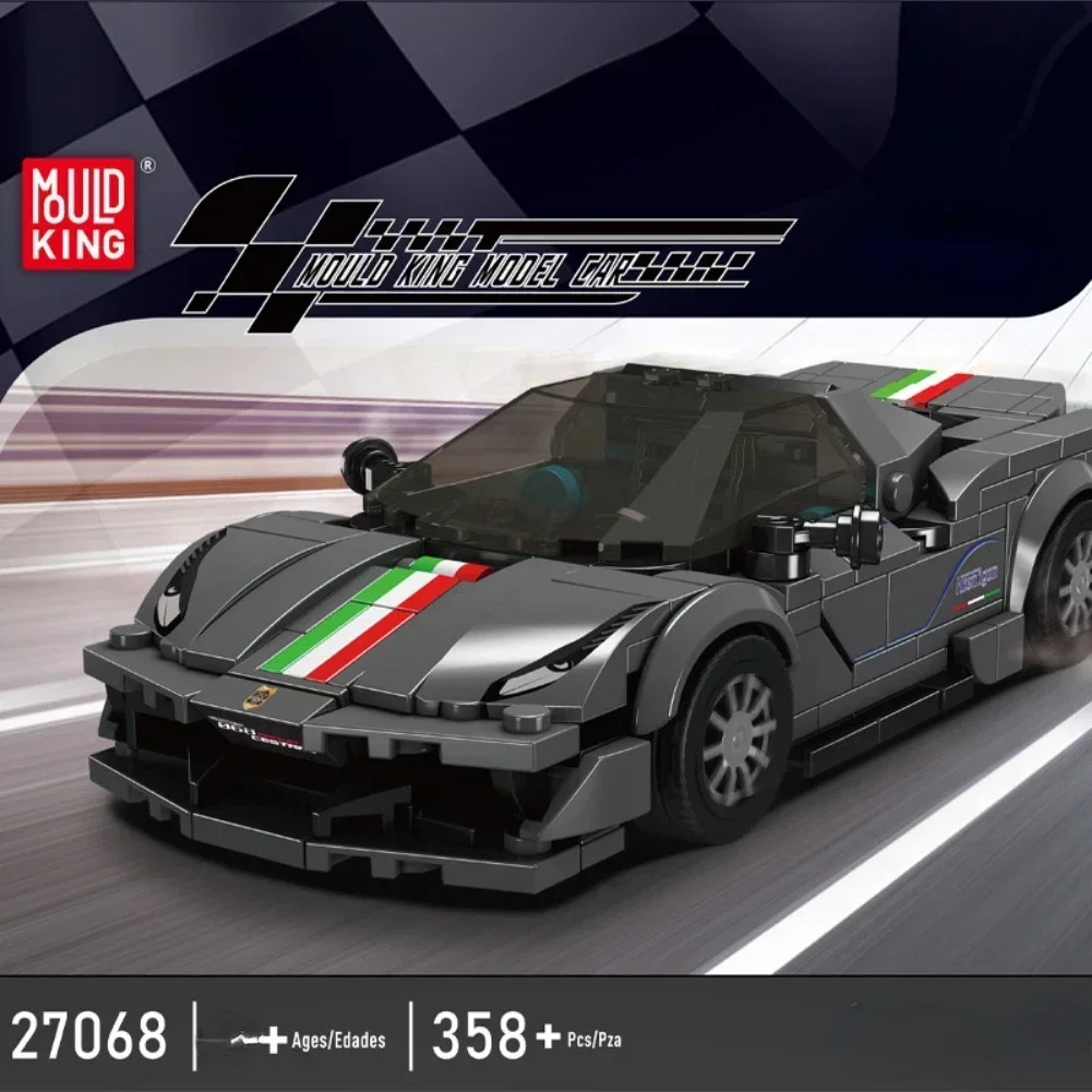 MOC-Juego de bloques de construcción de carreras Super Drift, famoso coche deportivo, Kits de modelos de vehículos todoterreno, ladrillos técnicos, juguetes, regalos de cumpleaños