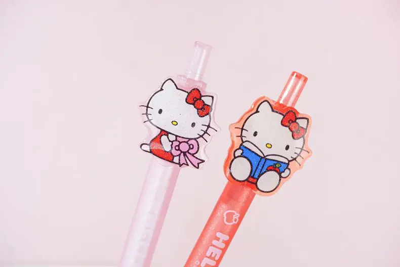 (2 Stück/Set) Sanrio Gelstift Hello Kitty Stifte mit schwarzer Tinte, Schul- und Bürobedarf, Schreibwaren, Geschenke – Detail 6