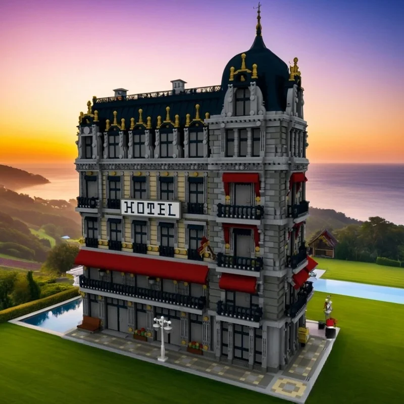 

NEW 10126PCS MOC Street View Custom Modular Building Cafe Hotel Model Building Blocks Architecture DIY Assembly Display Gift Set