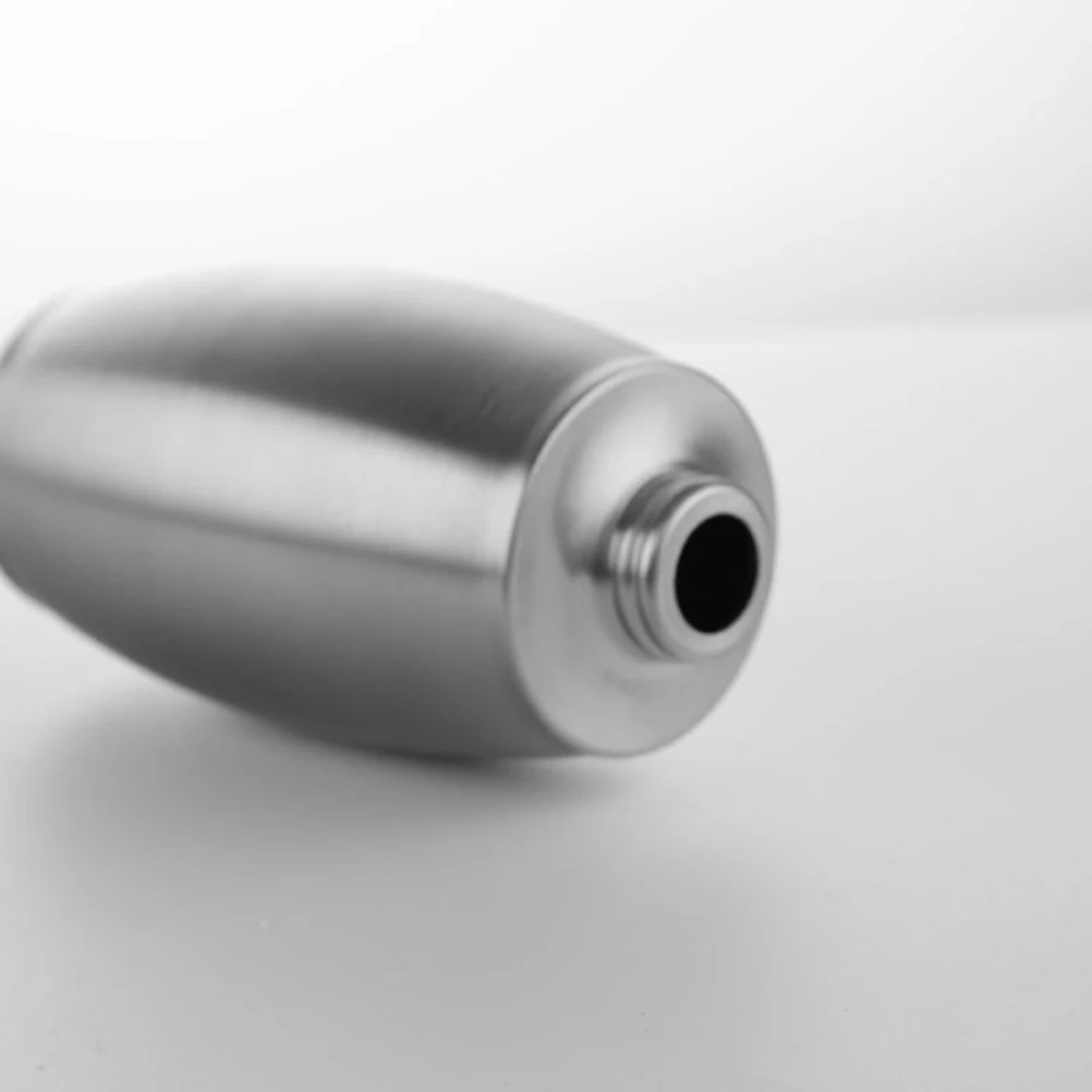 

Silver Metal Bathroom Kitchen Soap Lotion Dispenser Oval Pump Bottle For Shampoo Body Wash Liquid Soap Dishwashing Home Hotel