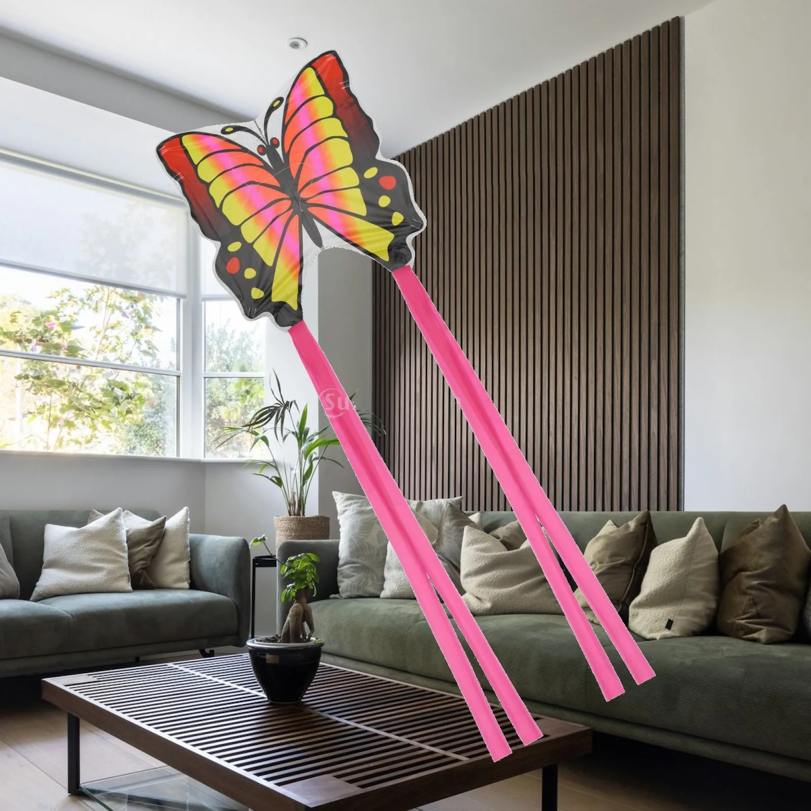 Colorful Butterfly Flying Kite with String Tail Outdoor Children Kids Toy