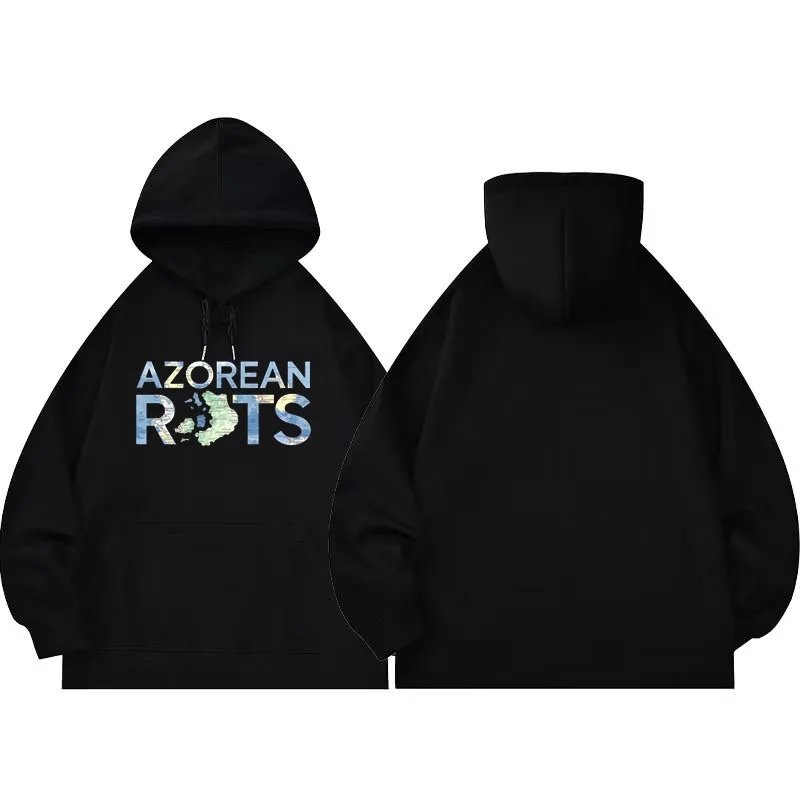 

2025 fashion heavyweight 330G hooded sweatshirt Azorian Roots letter pattern printed casual hooded sweatshirt