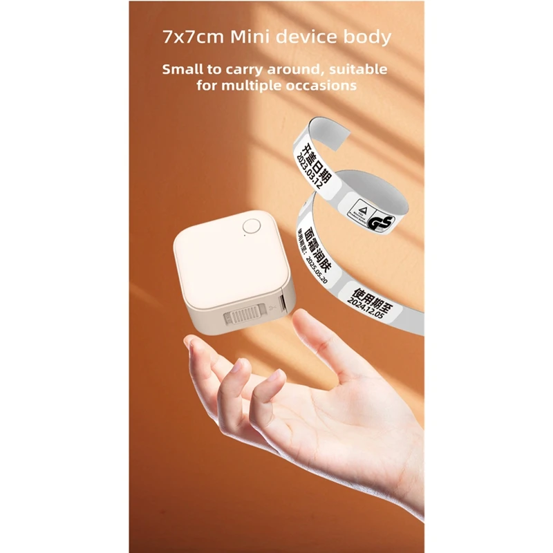 Thermal Portable Label Printer Mini Pocket Printer Mobile Wireless Self-Adhesive Sticker Label Maker for Android / IOS-A69M