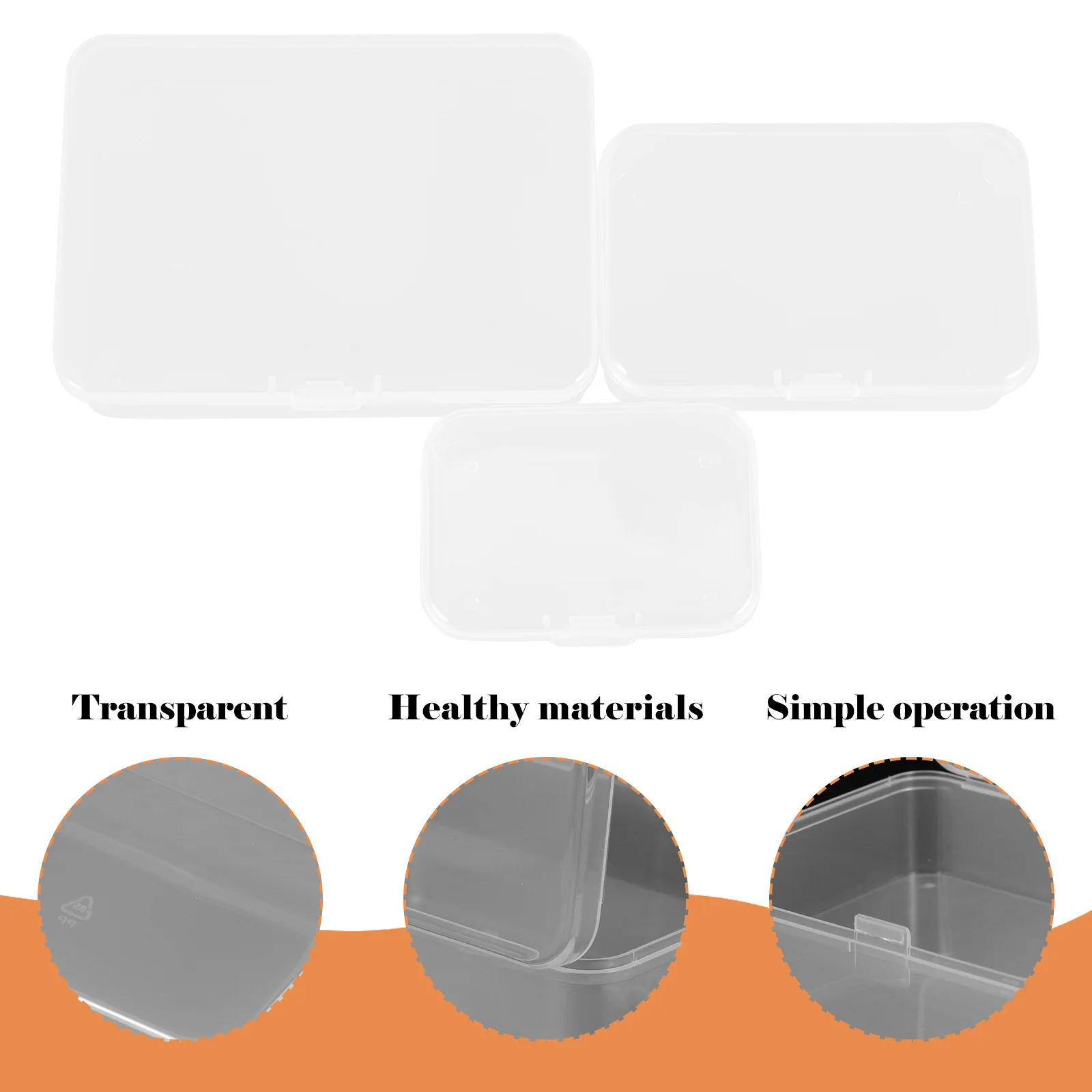 

9Pcs Transparent Storage Containers Durable Plastic Parts Case Clear Box for Screws Jewelry Accessories Organizer