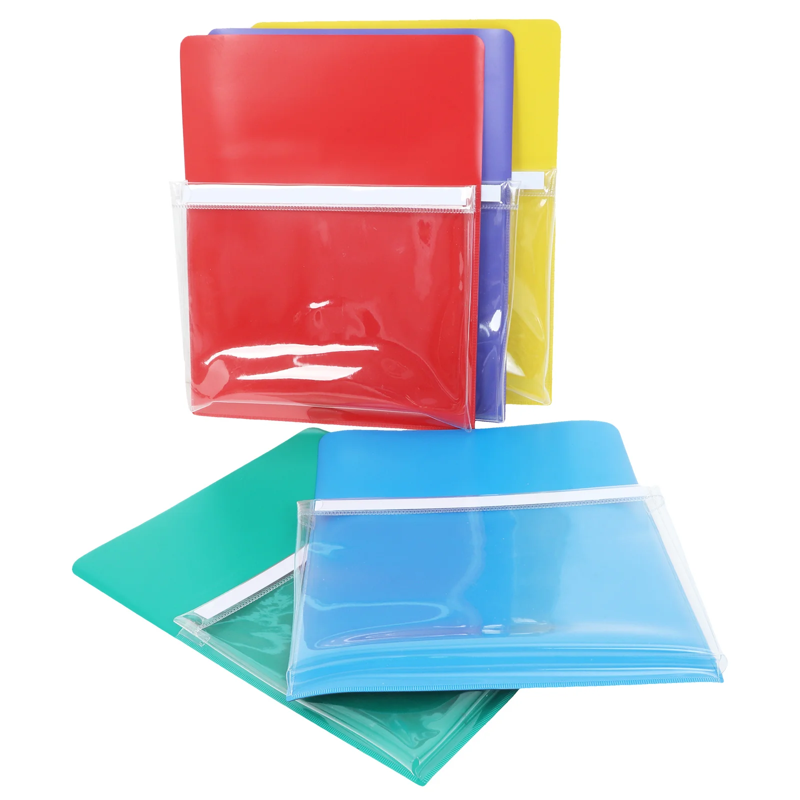 

5Pcs Transparent PVC Magnetic File Holder Document Organizer Magnetic Pocket Char For Refrigerator Office School Supplies