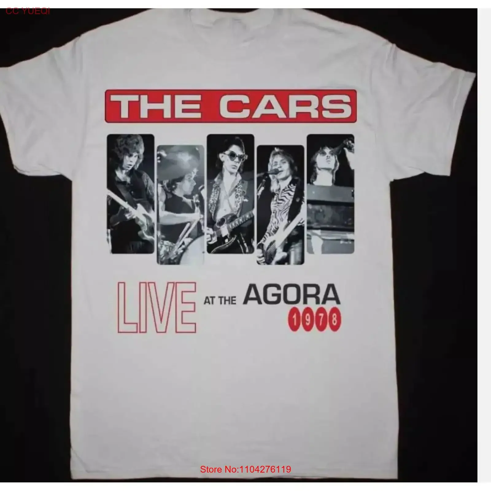 1978 THE CARS LIVE AT AGORA T Shirt Classic S 5XL vintage Washed fashion designer clothes Soft Breathable Slightly Unisex homme
