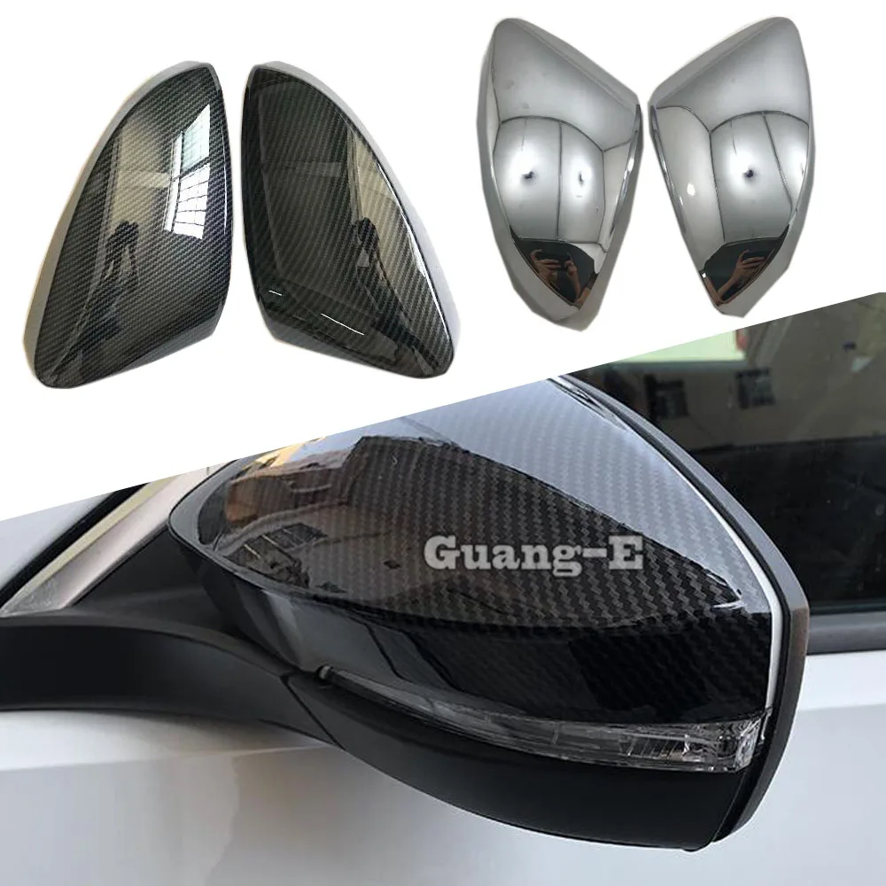 Car Sticker Styling Rear View Rearview Side Glass Mirror Cover Trim Frame For Volkswagen VW T-ROC TROC 2017 2018 2019 2020 2021