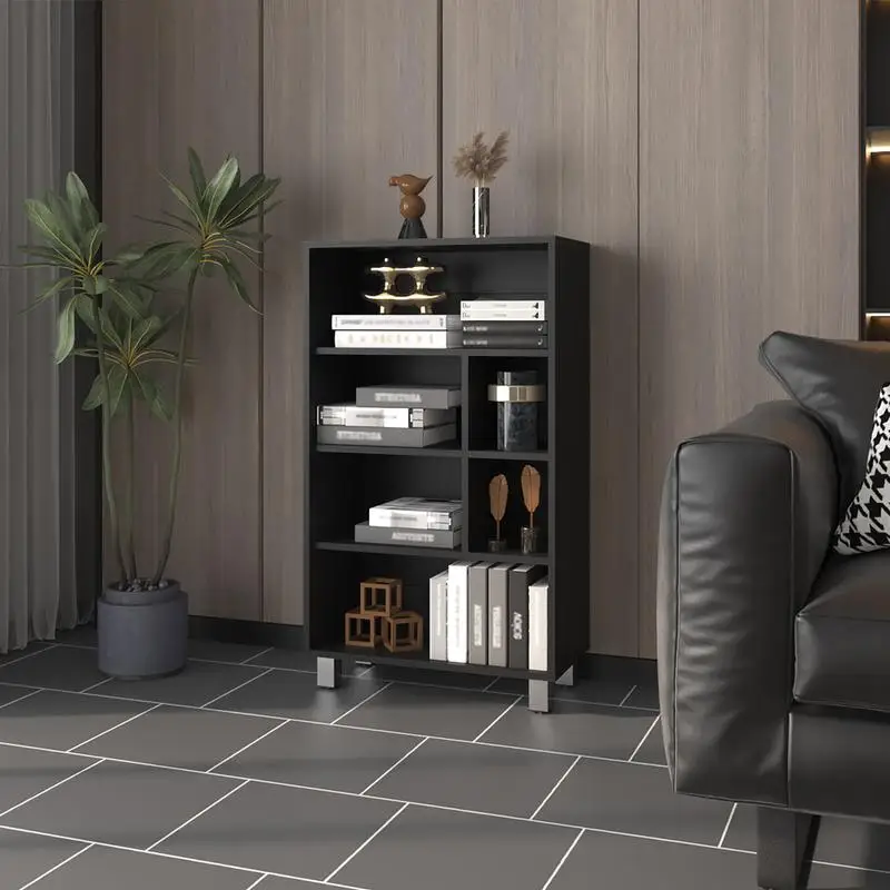 

Black Midway Office Bookcase - Modern Storage Solution for Home & Workspace with Adjustable Shelves