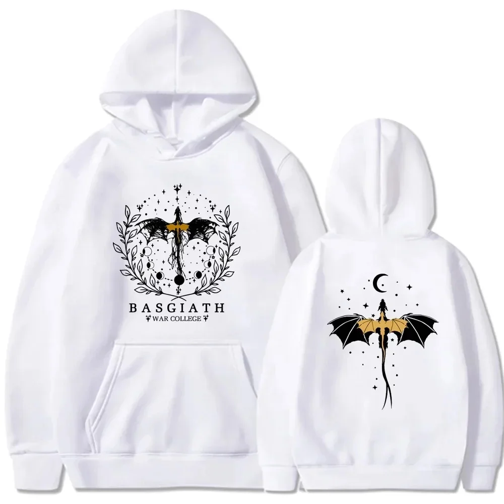 Basgiath War College Fleece Hoodies Fourth Wing Women\'s Clothing Printed Graphic Fashion Casual Loose Hoodie Women\'s Wear