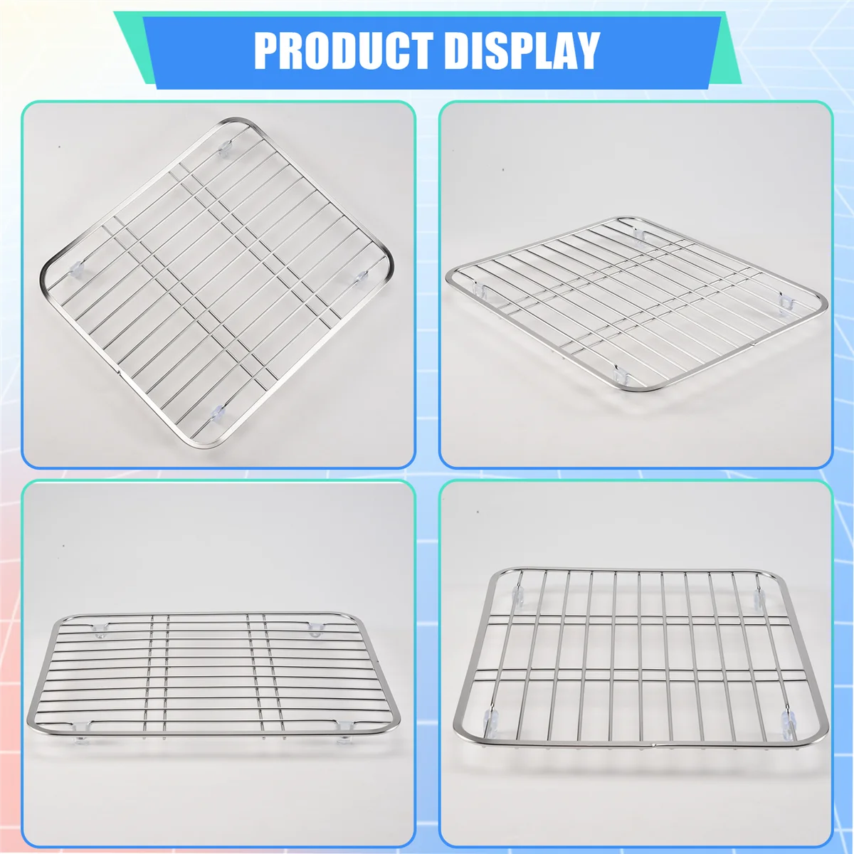 Qualitative Stainless Steel Sink Drainer Rack Multifunctional Kitchen Fruit Vegetable Dish Drying Rack Kitchen Sink Protector Gr