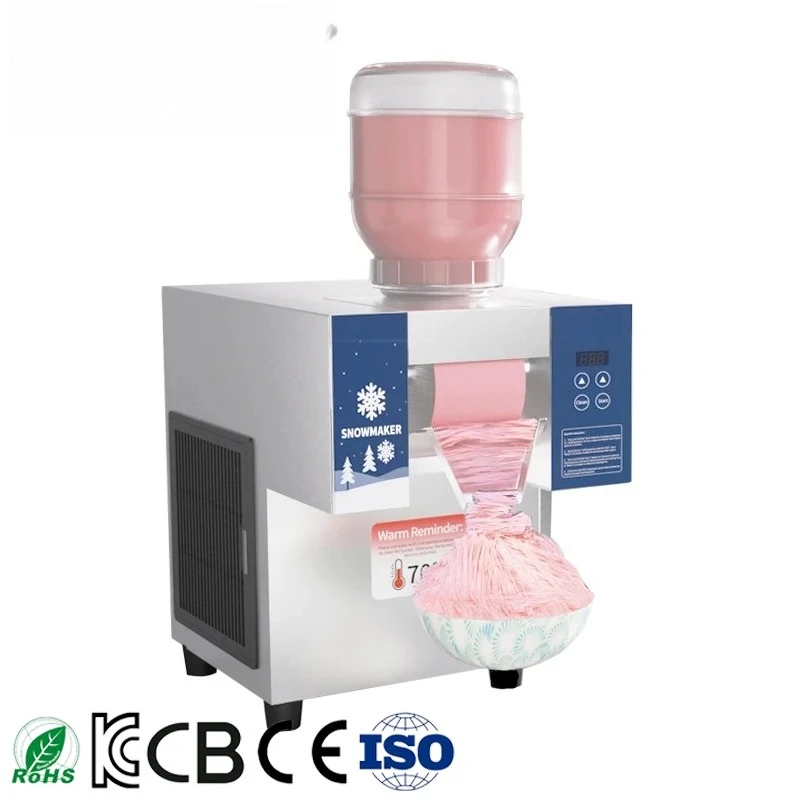 

Небольшая съедобная машина для бритья льда в виде снежинок, 80 кг, коммерческая машина для изготовления снега и льда Bingsu