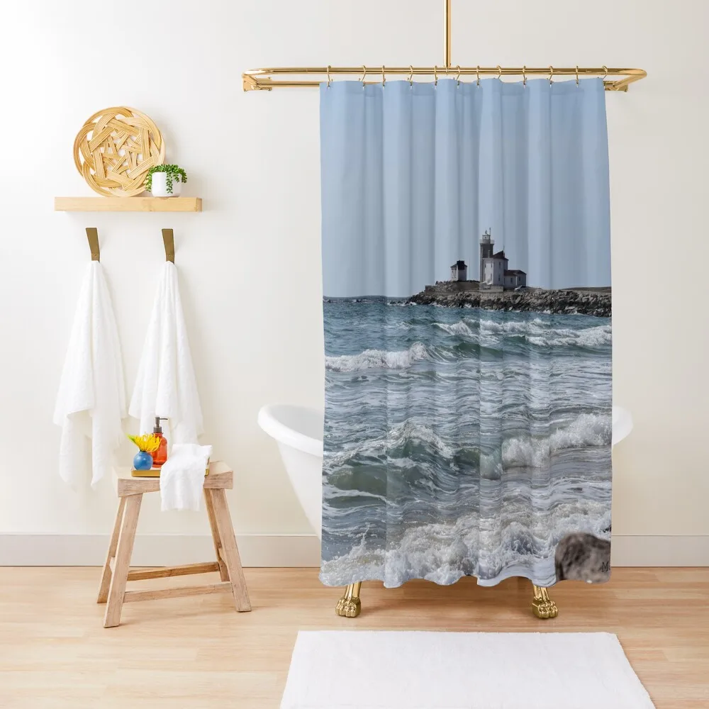 Watch Hill Lighthouse Shower Curtain Cover Bathroom Shower Set Bathroom Accessorys Curtain