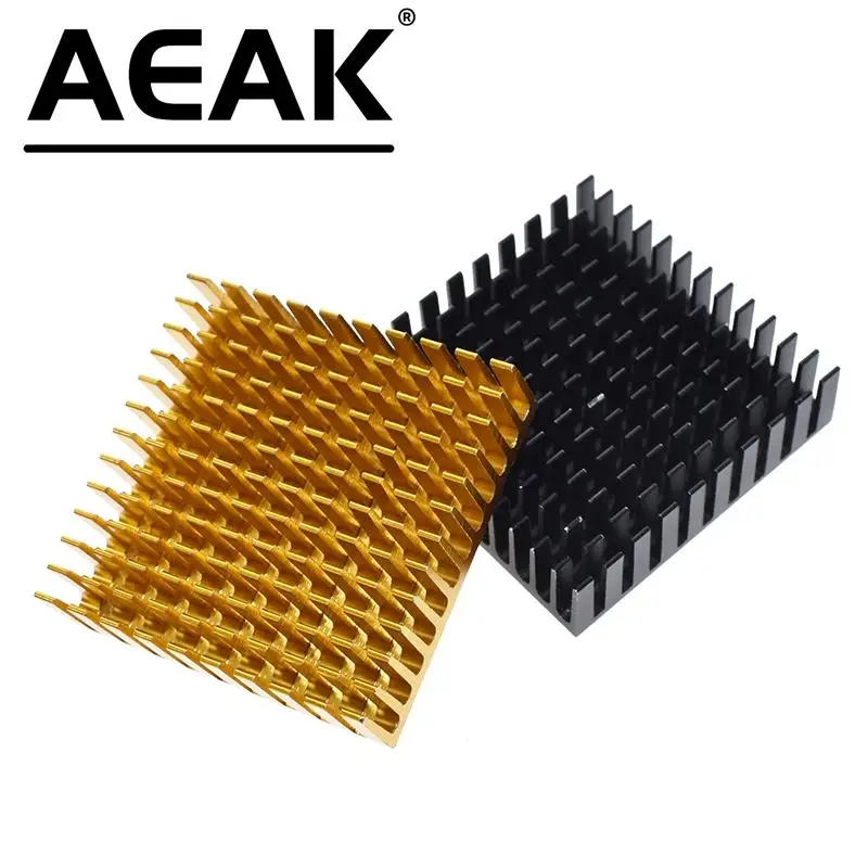 AEAK 14*14*8mm Golden Black Aluminum Radiator IC Heat Sink Heat Sink 40 x 40 mm x 11 mm / 28 x 28 x 6 / 25 mm