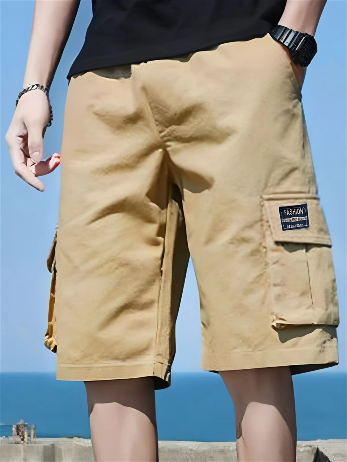 Cargo Shorts for Men Women Multi-pocket Summer Jacquard Minimalist Shorts Casual Loose Fashion Outdoor Sports Pants Beach Pants