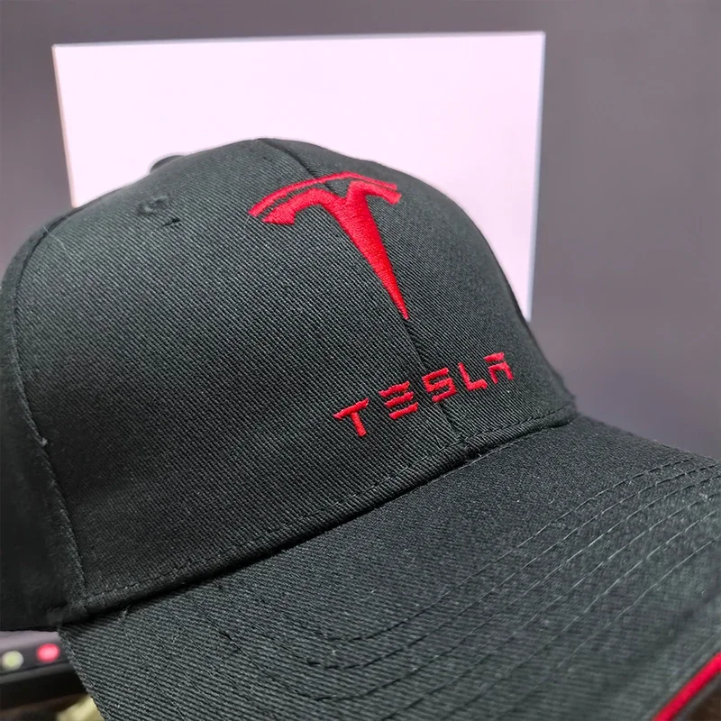 Car Embroidery Baseball Cap Spring Summer Outdoor Sun Hat Cotton Adjustable Cap for Tesla Model 3 Model Y S X