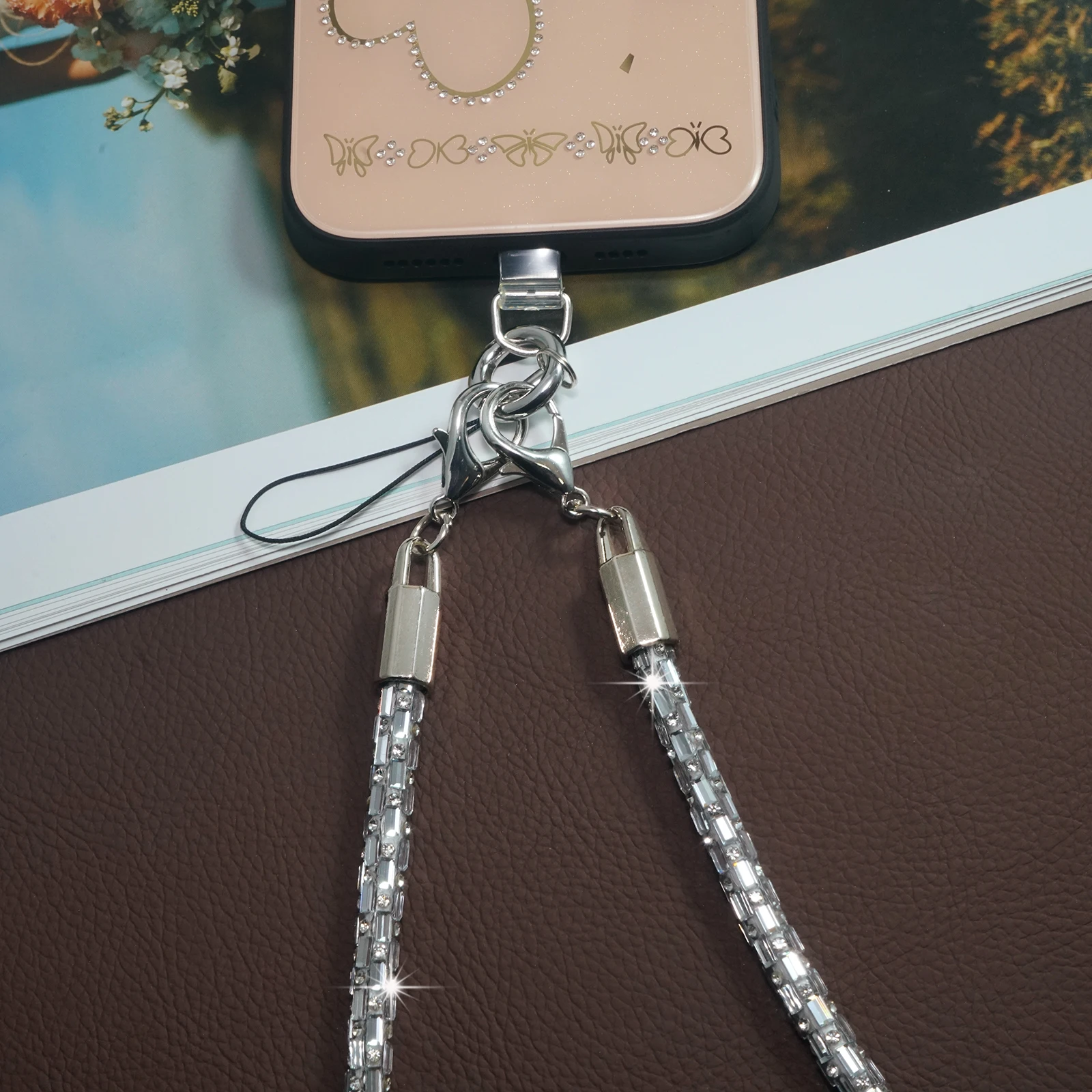 Crossbody Kristallen Telefoonkoord Voor Iphone Samsung Huawei Xiaomi IPHON Vrije tijd Nekkoord Ophangkoord Mode Universele riem La