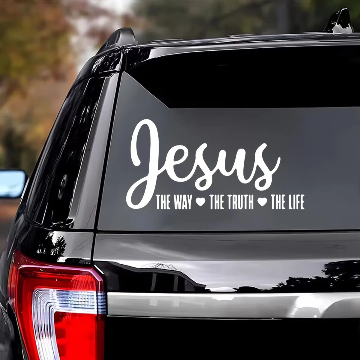 Jesus Wort Wahrheit Leben Aufkleber für Autofenster-Dekoration, Religiöse Aufkleber Christliche Bibelverse, Vinyl-Sticker