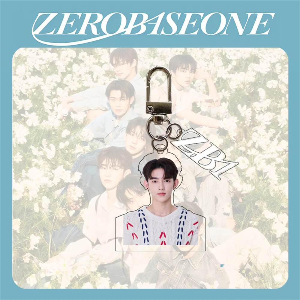 KPOP ZB1 KCON 2023 Half-Body Acrylic Keychain Boys Planet Schoolbag Pendant Ricky ZhangHao Vision ZEROBASEONE Fans Collections