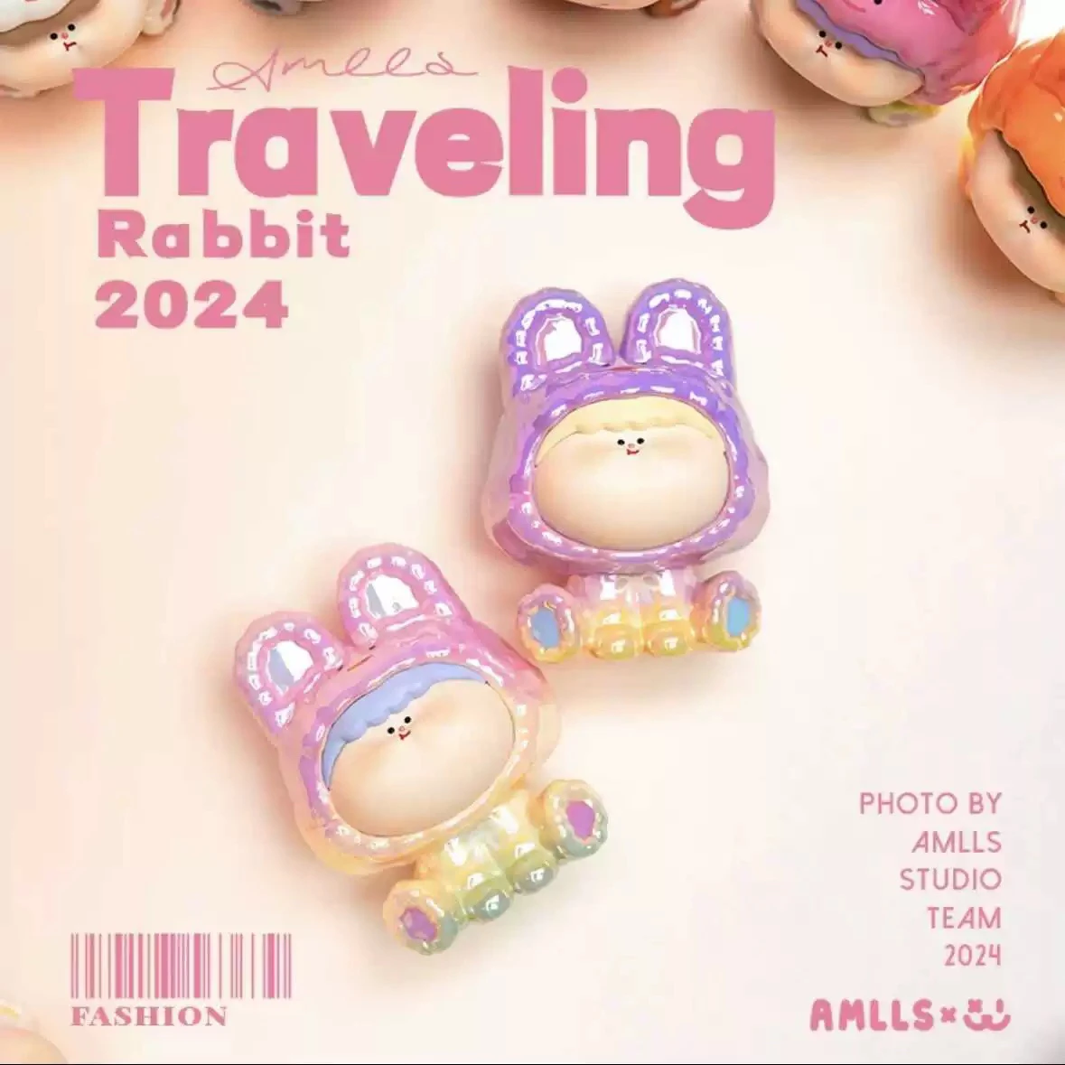 New AMLLS Travel Rabbit Series Blind Box Toys Cute Animal Action Figure Desktop Ornament Girls Gift Guess Bag Collectible