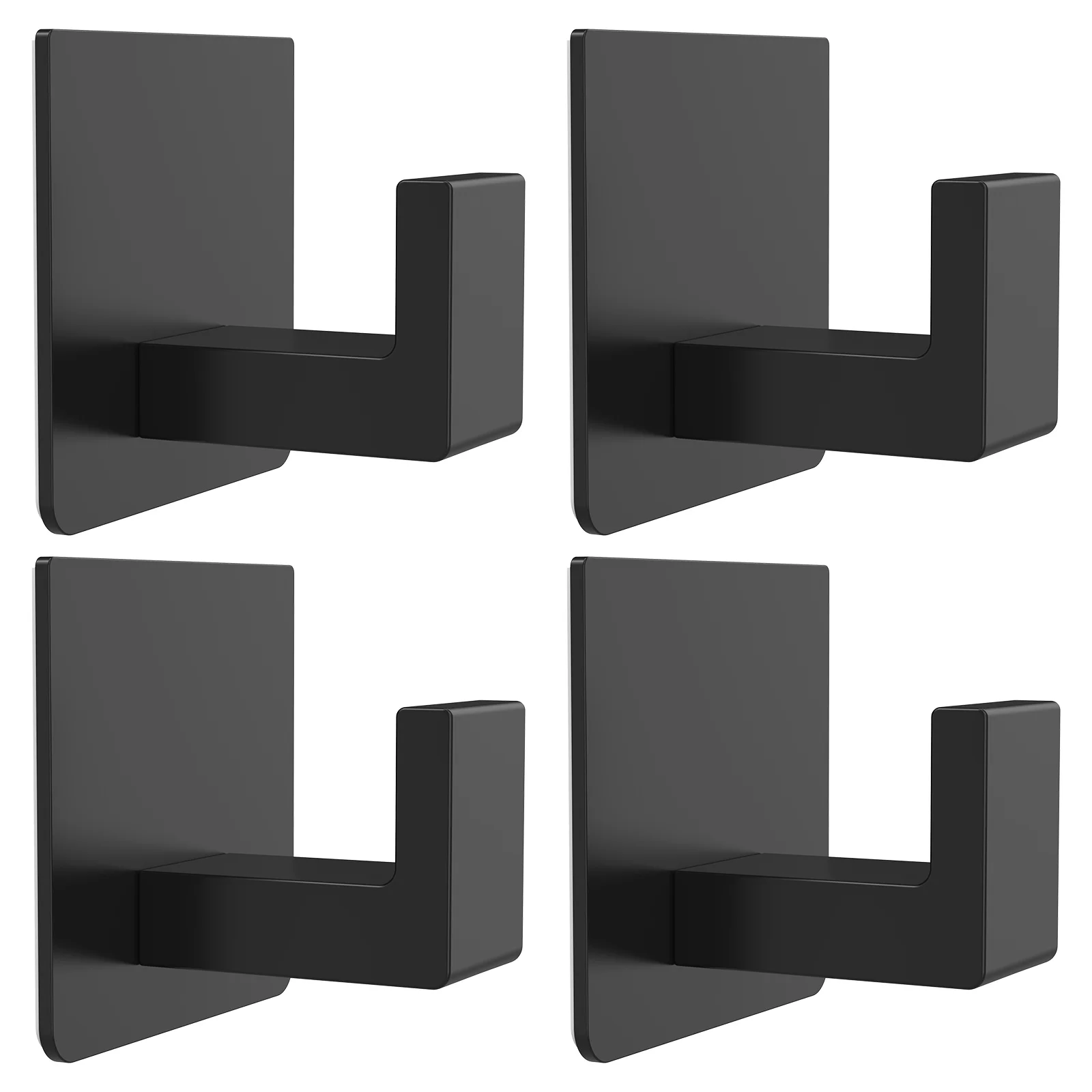 2-6 قطعة خطاف جدار الحمام ذاتي اللصق من الفولاذ المقاوم للصدأ معطف منشفة لاصق قوي رف معلق خطاف ملابس المطبخ والحمام #1