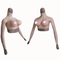 Women'S Full Body Silicone Sexy Boobs E Cup With Arms Realistic Half Body Breast Crossdressing Man To Woman Transvestite Costume