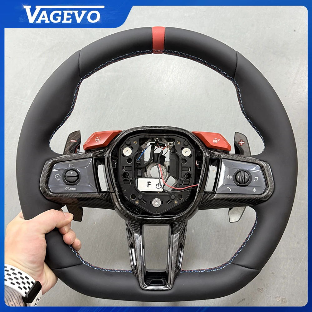 

Custom ID8 Leather M Sport Steering Wheel With M1M2 Buttons No Heated No Vibration For BMW F10-F30 G20 G30 G05 G80 Auto Parts
