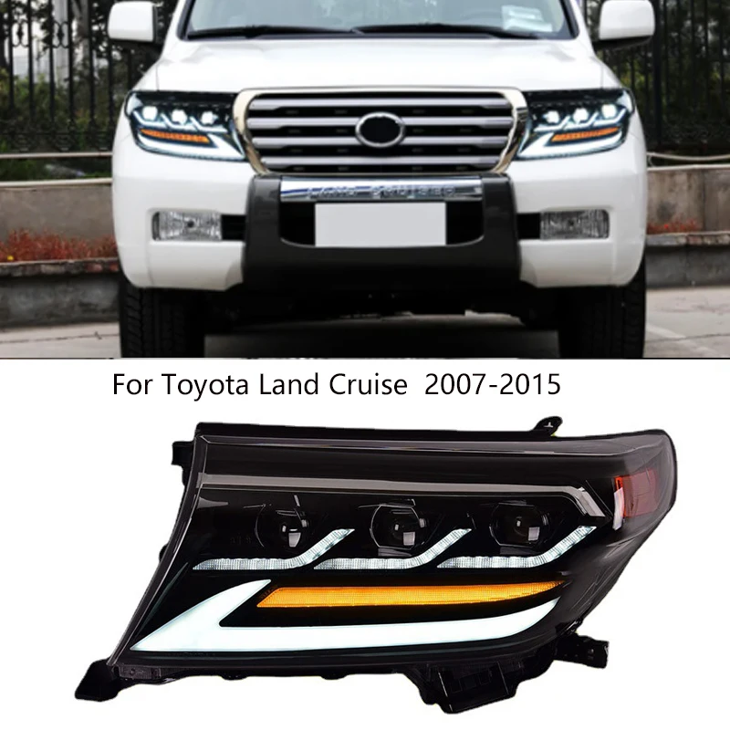 

Car LED Head Lights For Toyota Land Cruiser LC200 2007-2015 Front Headlights DRL Daytime Running Lights Bi-xenon Lens