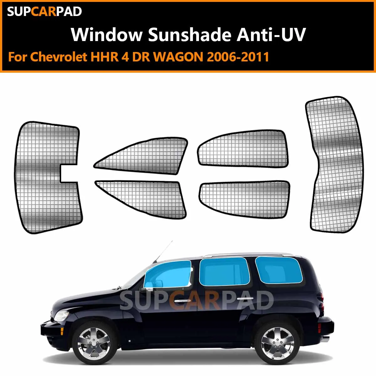 

Для Chevrolet HHR 4 DR WAGON 2006-2011: Индивидуальные солнцезащитные шторки на окна автомобиля, анти-УФ, визоры на окна, аксессуары для защиты от солнца