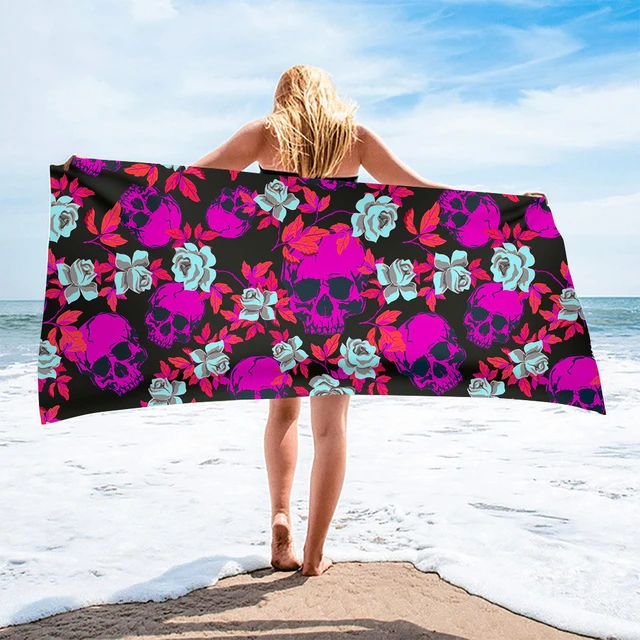 Skull bath towels clearance