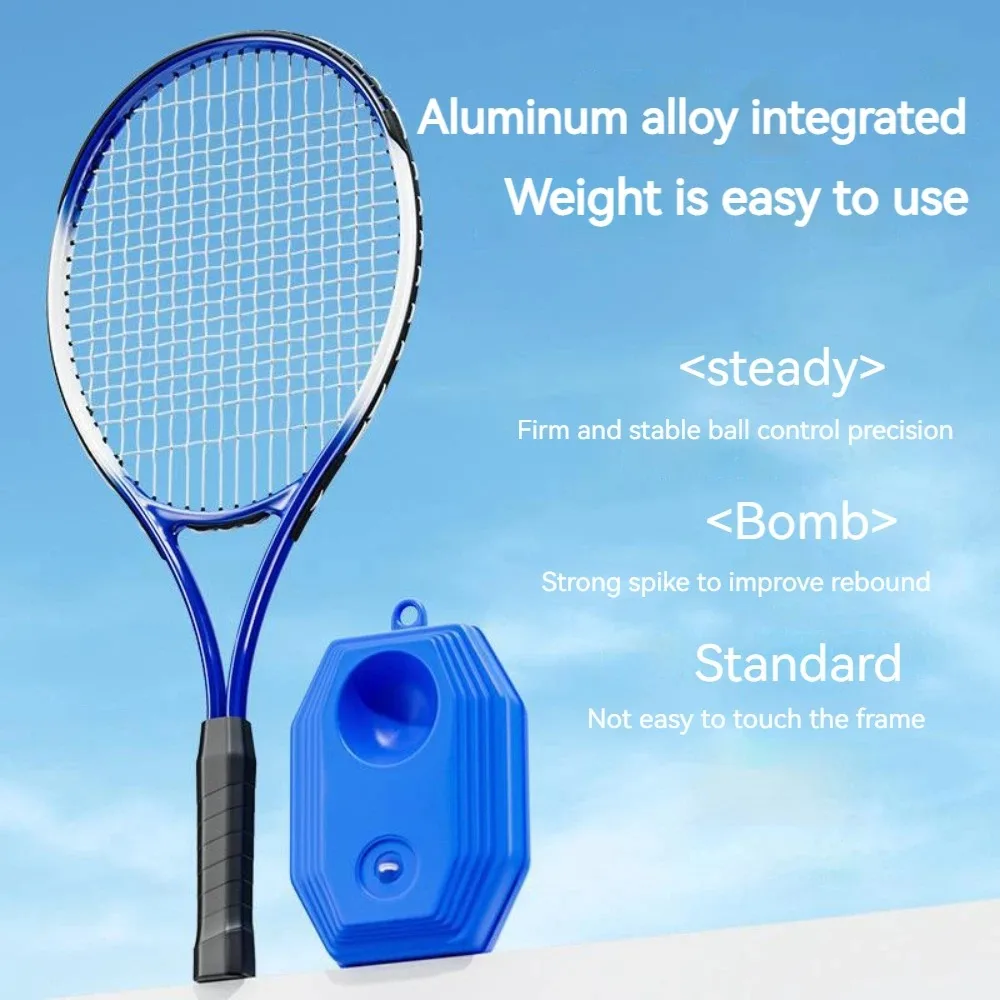 Beginner Tennis Trainer Single Belt Line Automatic Rebound Carbon Aluminum Racquet Increase Beat Face