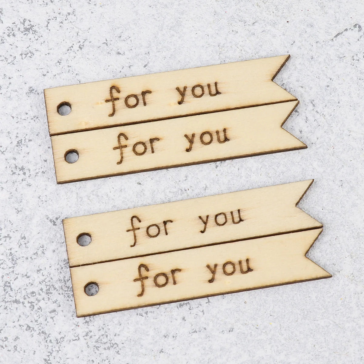 

60 Pcs Letter Printing Thank You Wooden Tags Thankful Cutout Bulk Pendant Decorative Props DIY Accessories