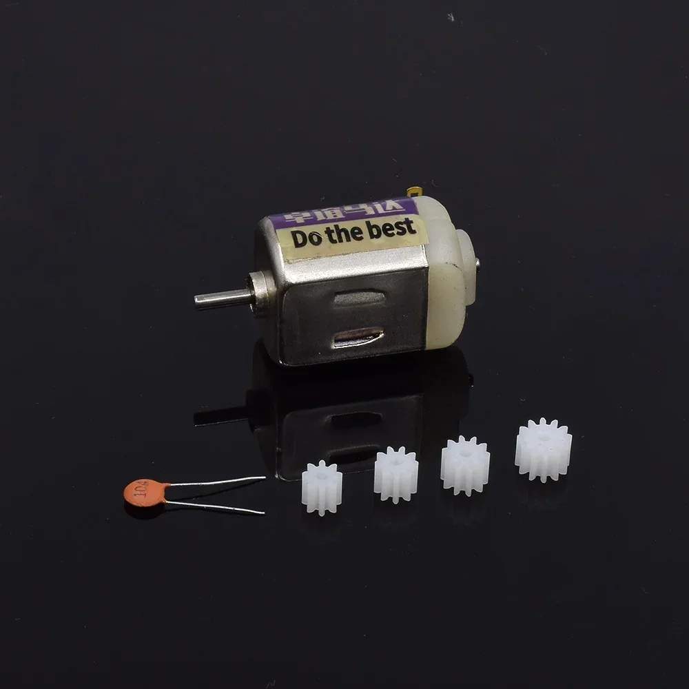 FK-130 Micro 20mm Mini 130 Carbon Brush Motor 7/9/10/12T Teeth Gear DC 3.6V-8.4V 52000RPM High Speed DIY RC Toy 4WD Racing Car