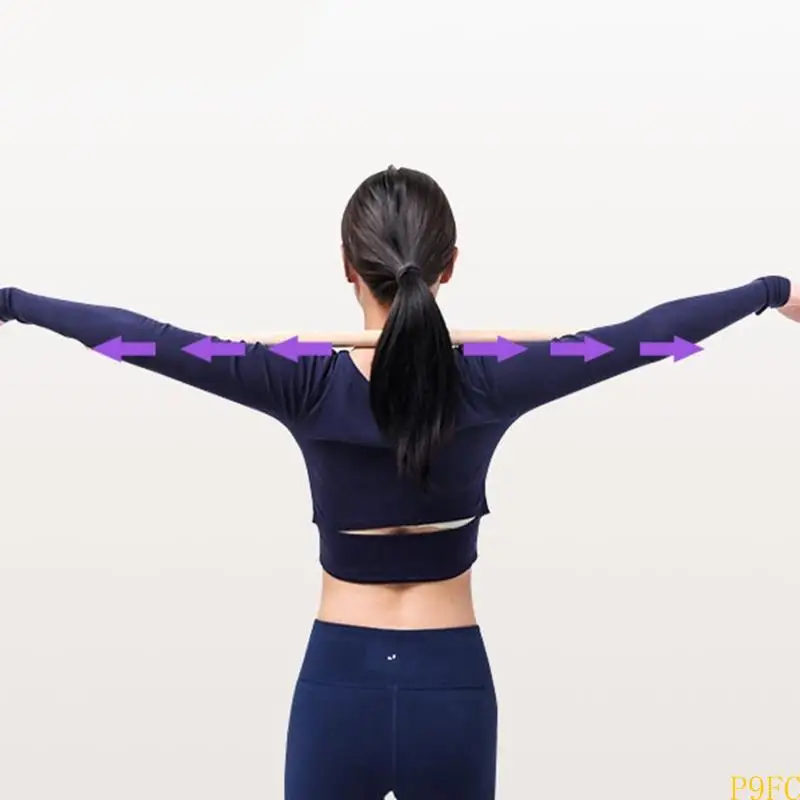 Wood Yoga Training Stick Correct Postures Exercise Stick Postures Corrector Open Shoulder Stick Back Straightener - view 5