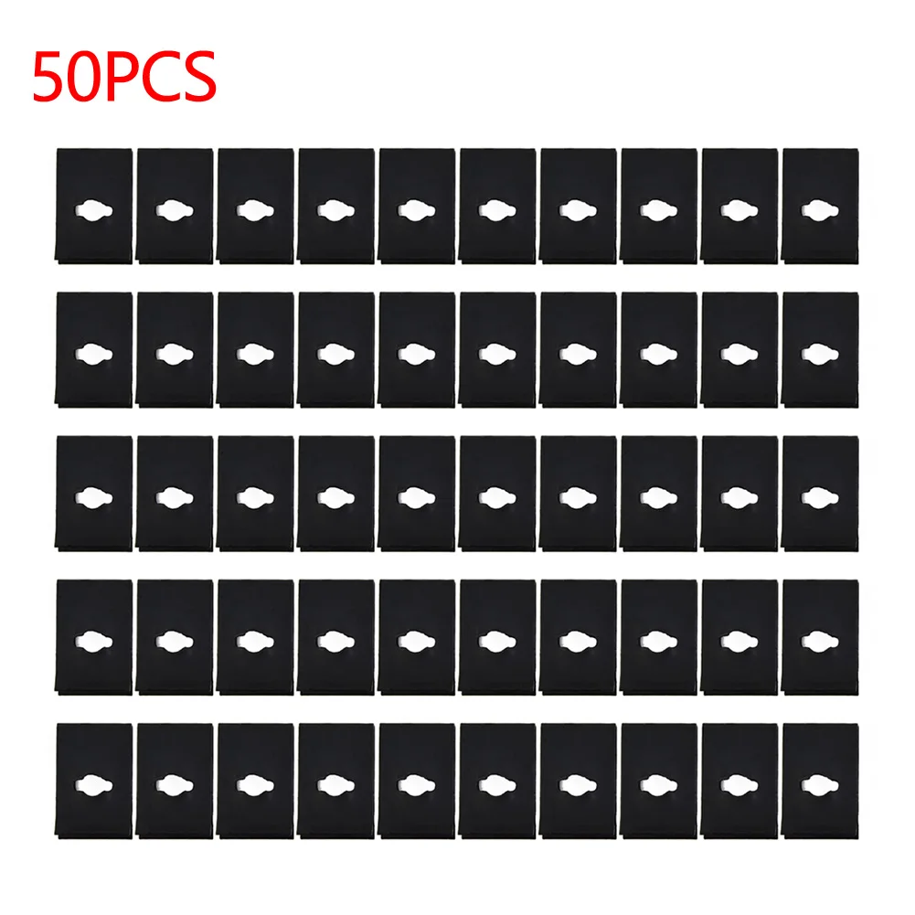 50pcs U Nuts Speed Clip Fastener Assorted Kits Self Tapping Screw Spire Clip Spring Plate Car Interior Door Panels U-shaped Clip