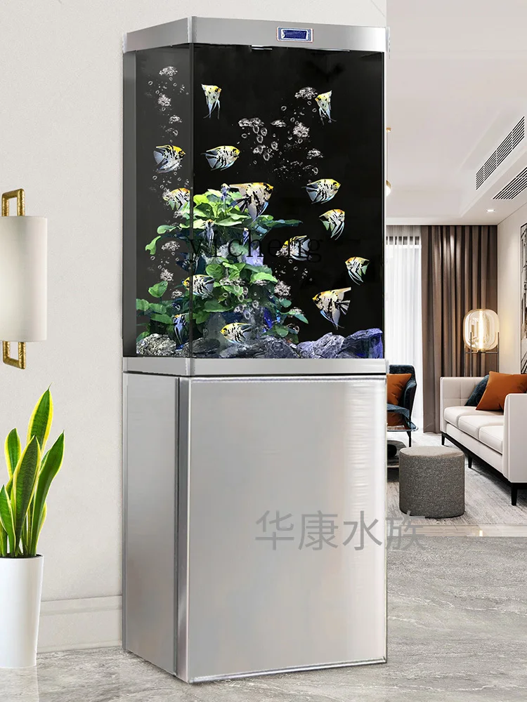 XL Fish Globe Living Room Small Floor Wall Vertical Square Ecological Bottom Filter Aquarium