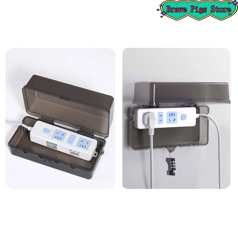 

1Pcs 22*10.5*9CM 6 Outlets Protect Outlet Plug Cable Management Box Electrical Boxes Weather Proof Plug Box Lead Cover