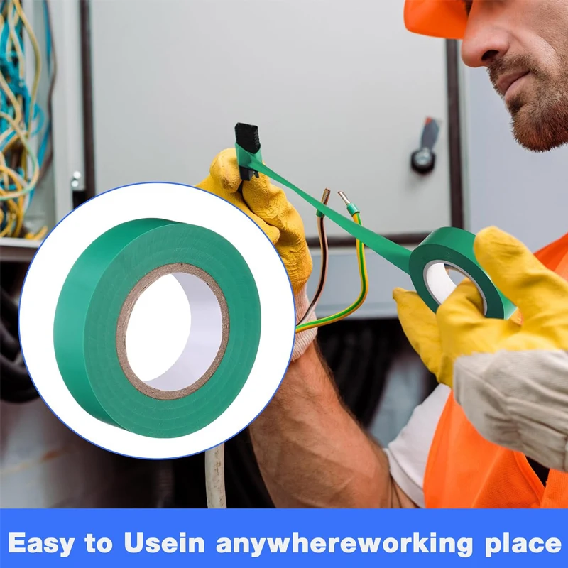 6/10 لفات الفينيل شريط كهربائي مقاوم للماء لهب مقاومة للحرارة والطقس داخلي في الهواء الطلق ارتفاع درجة الحرارة سلك كهربائي الشريط الملون