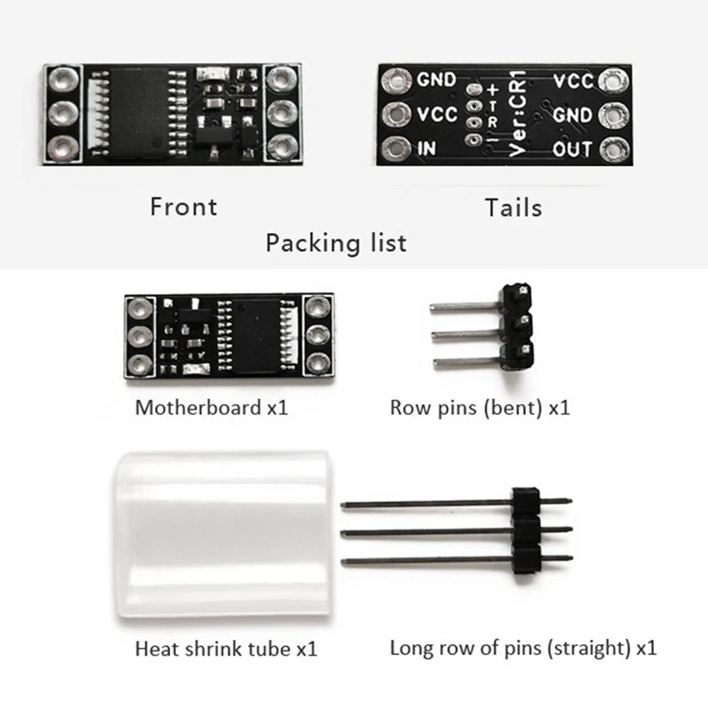 Moduł CR1 PPM/SBUS do ELRS CRSF płytka przyłączeniowa czarny Adapter płytka przyłączeniowa Adapter PCB płytka przyłączeniowa dla nadajnika AT9S