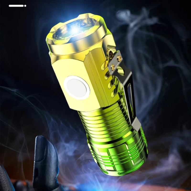 

Strong light mini flashlight long-range ultra-bright outdoor portable long-lasting flashlight three-eye lighting flashlight