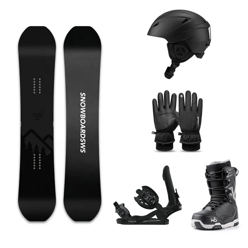 

New design snowboard five-piece set, free-style wooden core snowboard, adult men and women can be customized