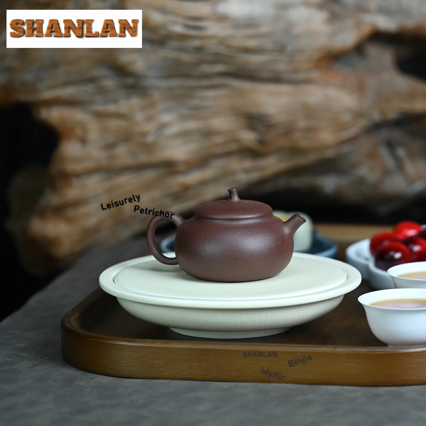 130ml  Ancient Yixing Purple Clay Teapots Pure Handmade Flat Lid Eggplant Pot Raw Ore Dicaoqing Mud Kettle Zisha Tea Set Craft