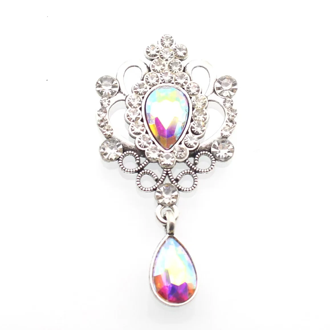 5pcs 51*27mm New Diamond-set Vintage Palace Style Flat Alloy Water Trop Treasure DIY Accessory Material image 5